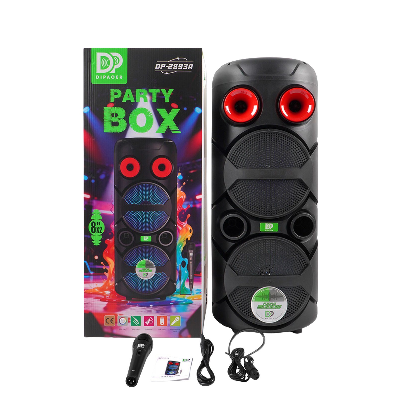 Subwoofer portátil mini para DJ y karaoke al aire libre DP-2893A