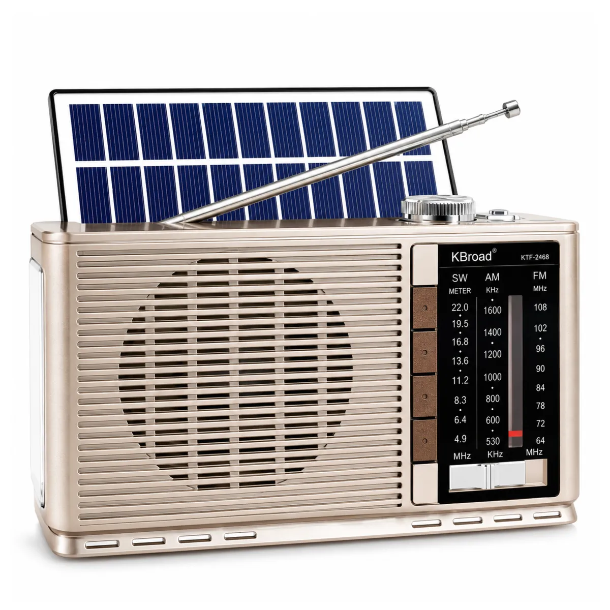Radio solar vintage KTF-2468 bluetooth multibanda con linterna
