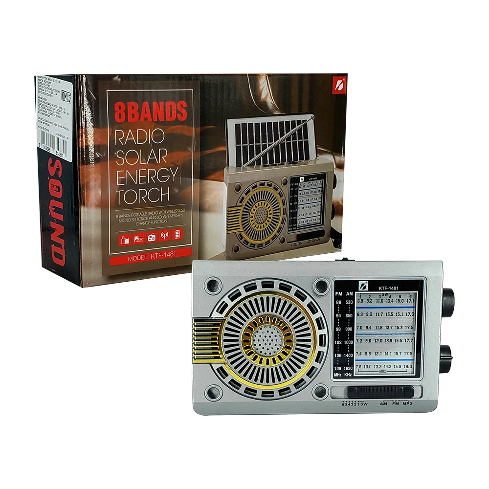 RADIO AM/FM/SW CON PANEL SOLAR KTF-1481