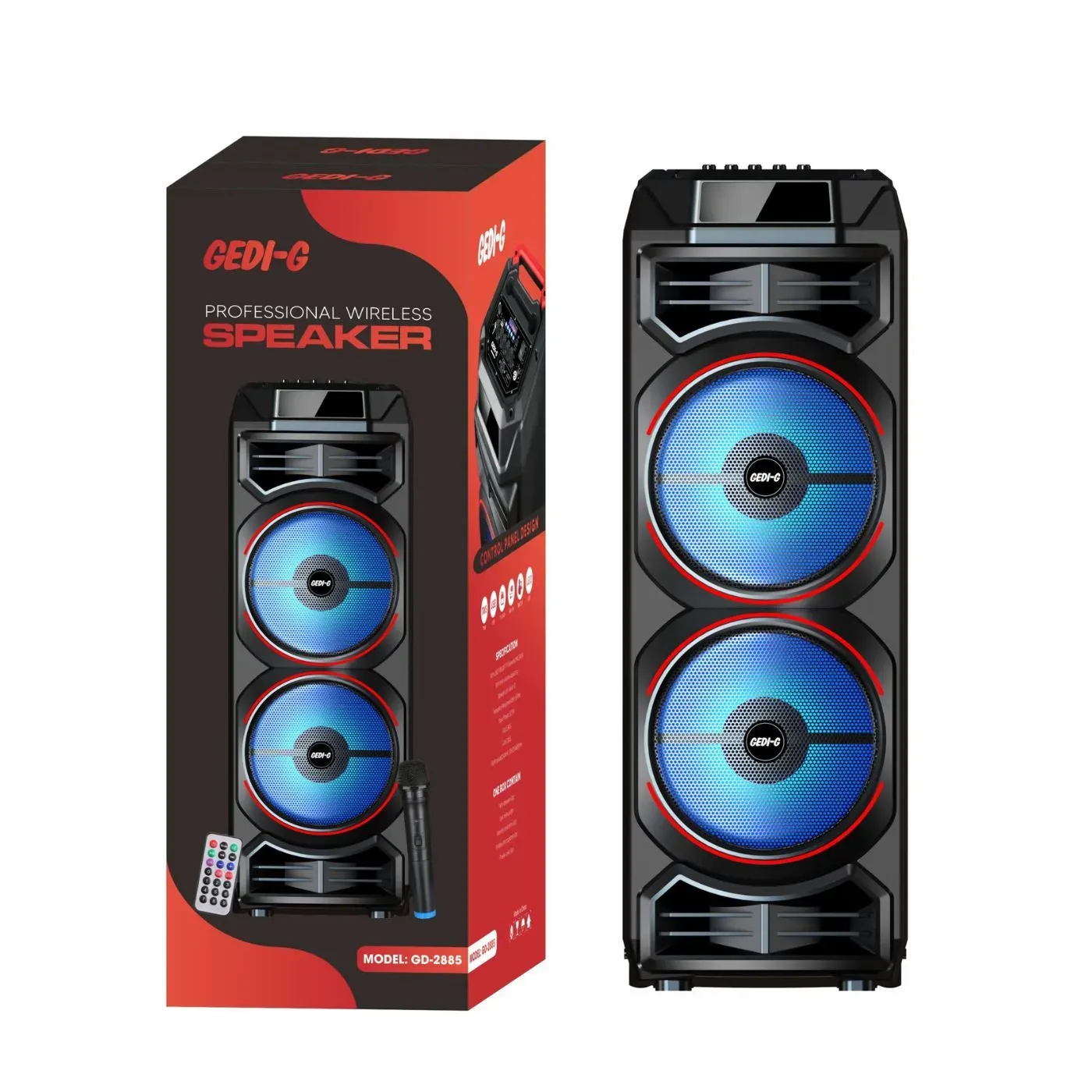 Parlante Bocina Sonido Modelo Gd-2885 Micrófono