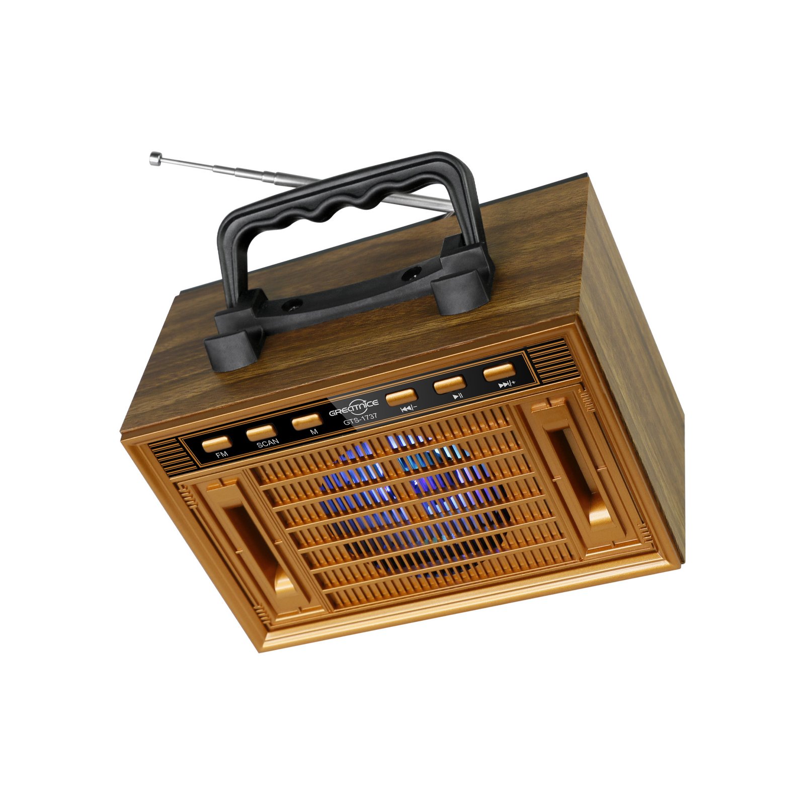 Mini parlante Greatnice GTS-1737 3 pulgadas 5W Bluetooth con radio FM, USB y TF