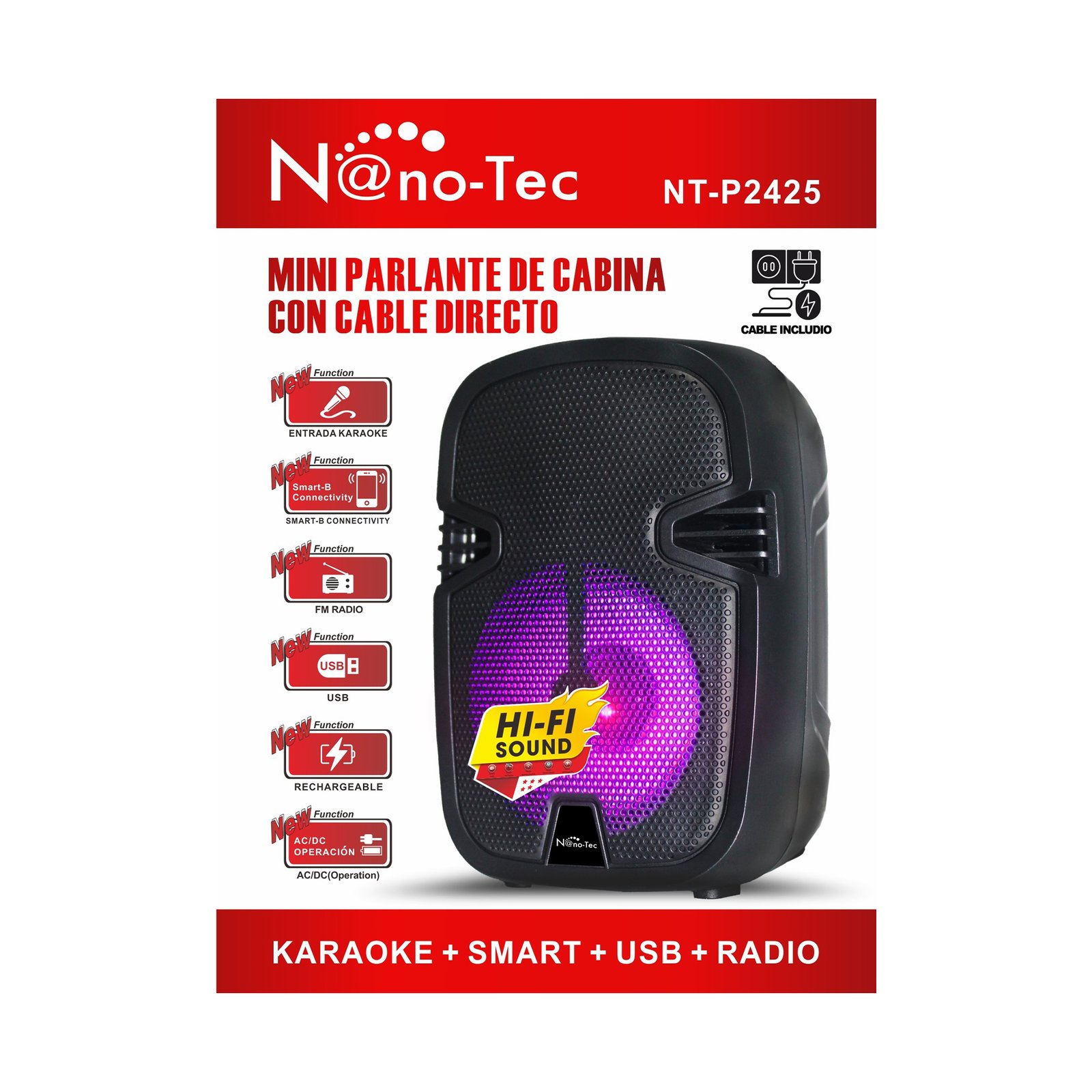 Mini Bafle Nano-Tec NT-P2425