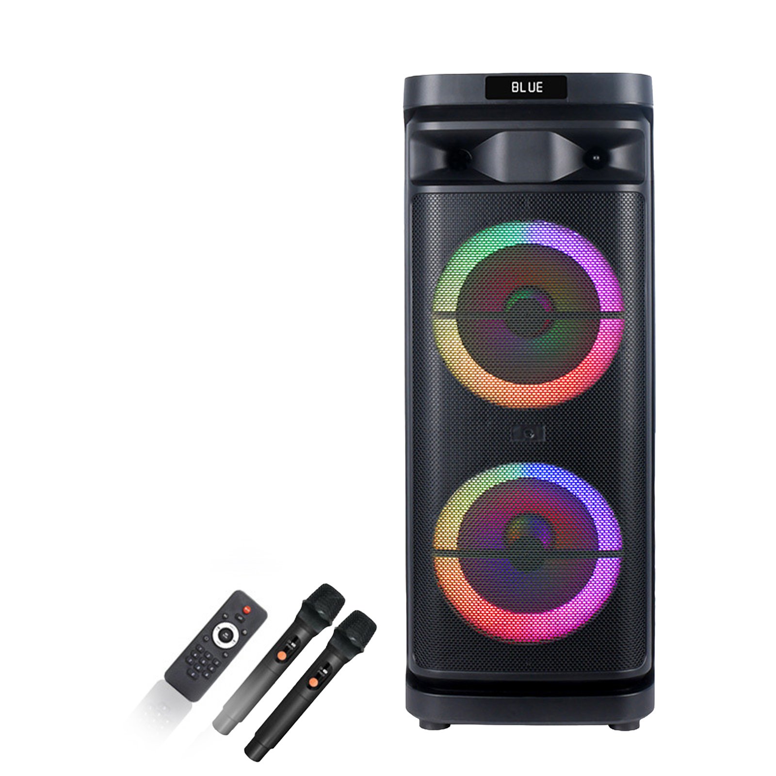 Cabina de sonido Gedi-G GD-1020 de 10 pulgadas con Bluetooth, luces RGB, micrófono inalámbrico y batería recargable