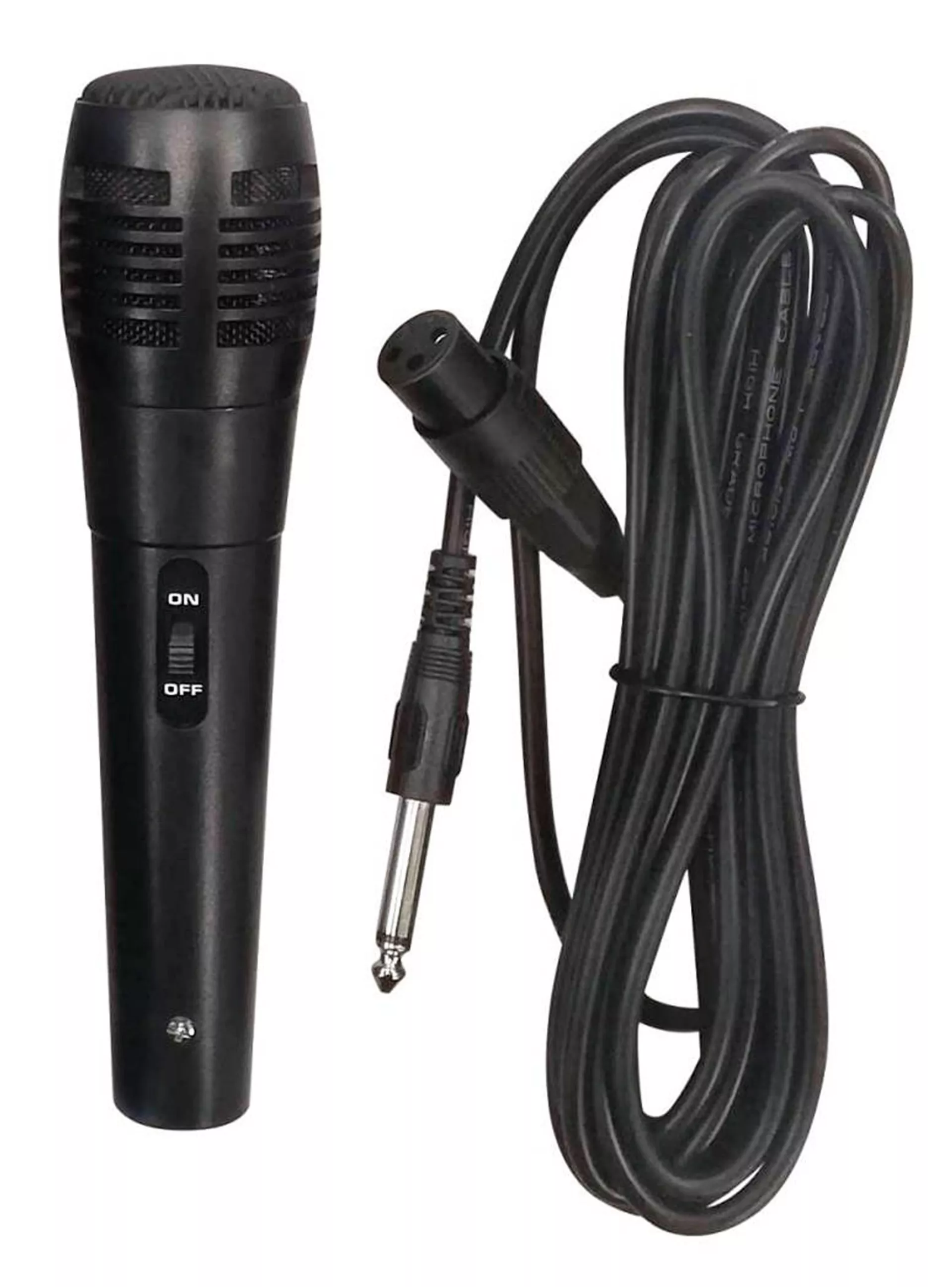 Micrófono Negro Con Cable Ideal Para Karaoke Plug