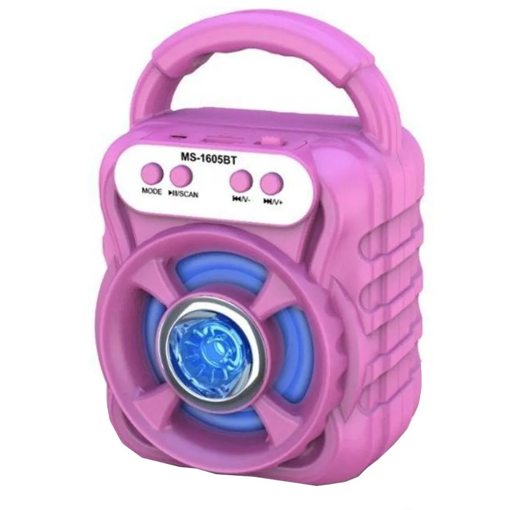 Parlante Bocina Bluetooth Ms Radio Colores Usb Micro Sd