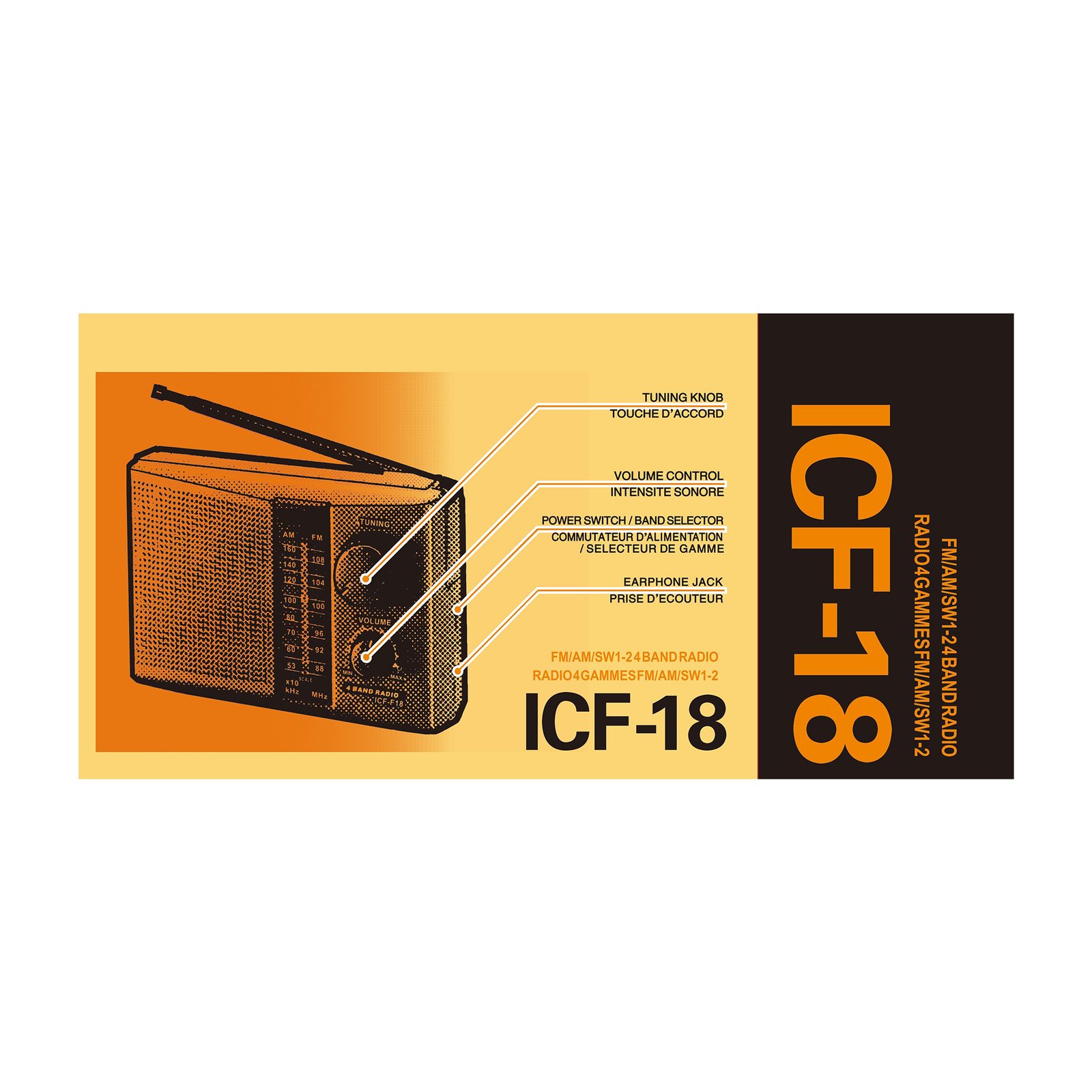 Radio Icf-18 Portatil