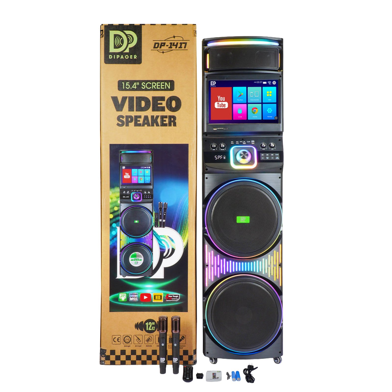 Cabina Torre Sonido Inalámbrica Wifi Pantalla 15.4'' DP-1417