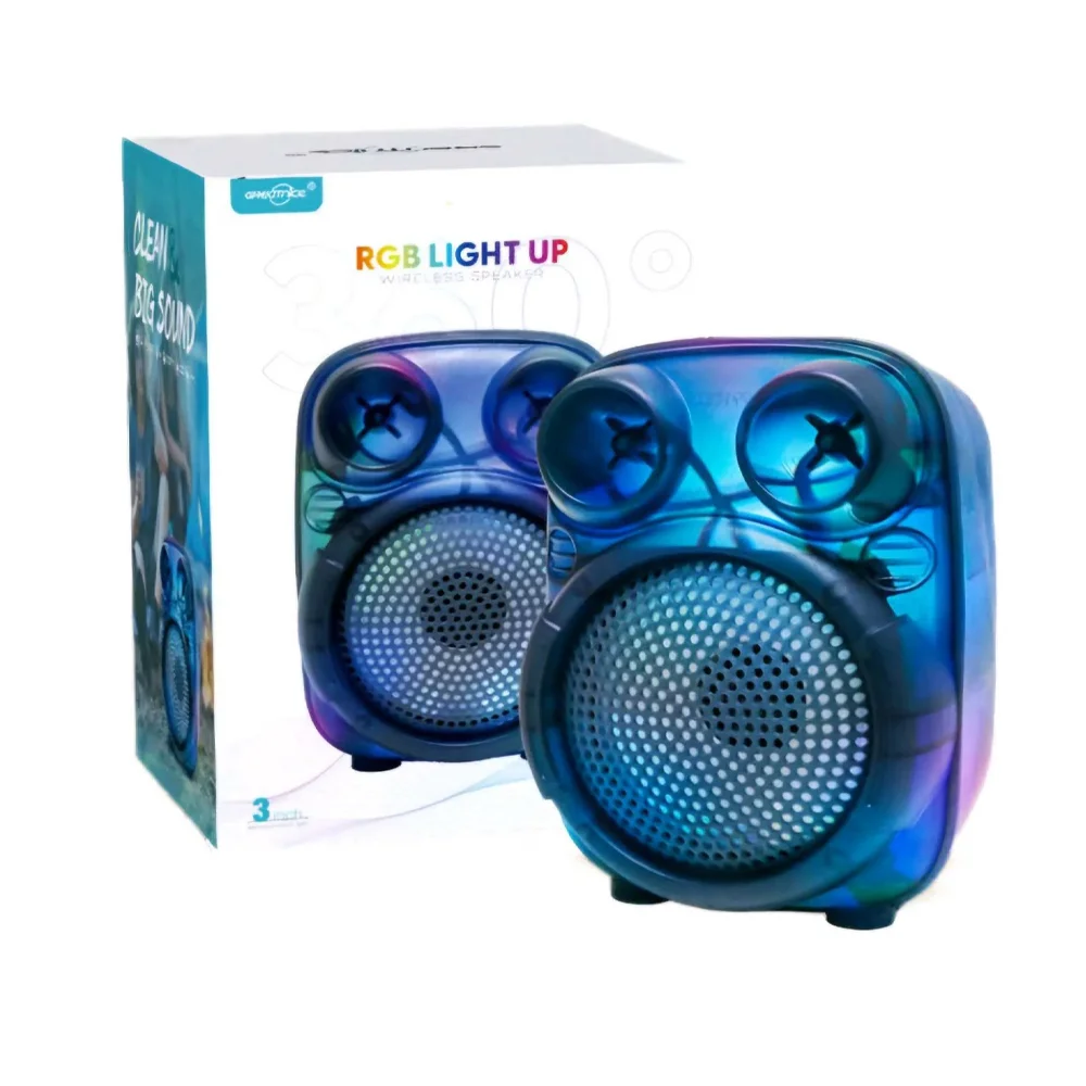 PARLANTE BLUETOOTH 3″ CON LUZ LED GTS-2166