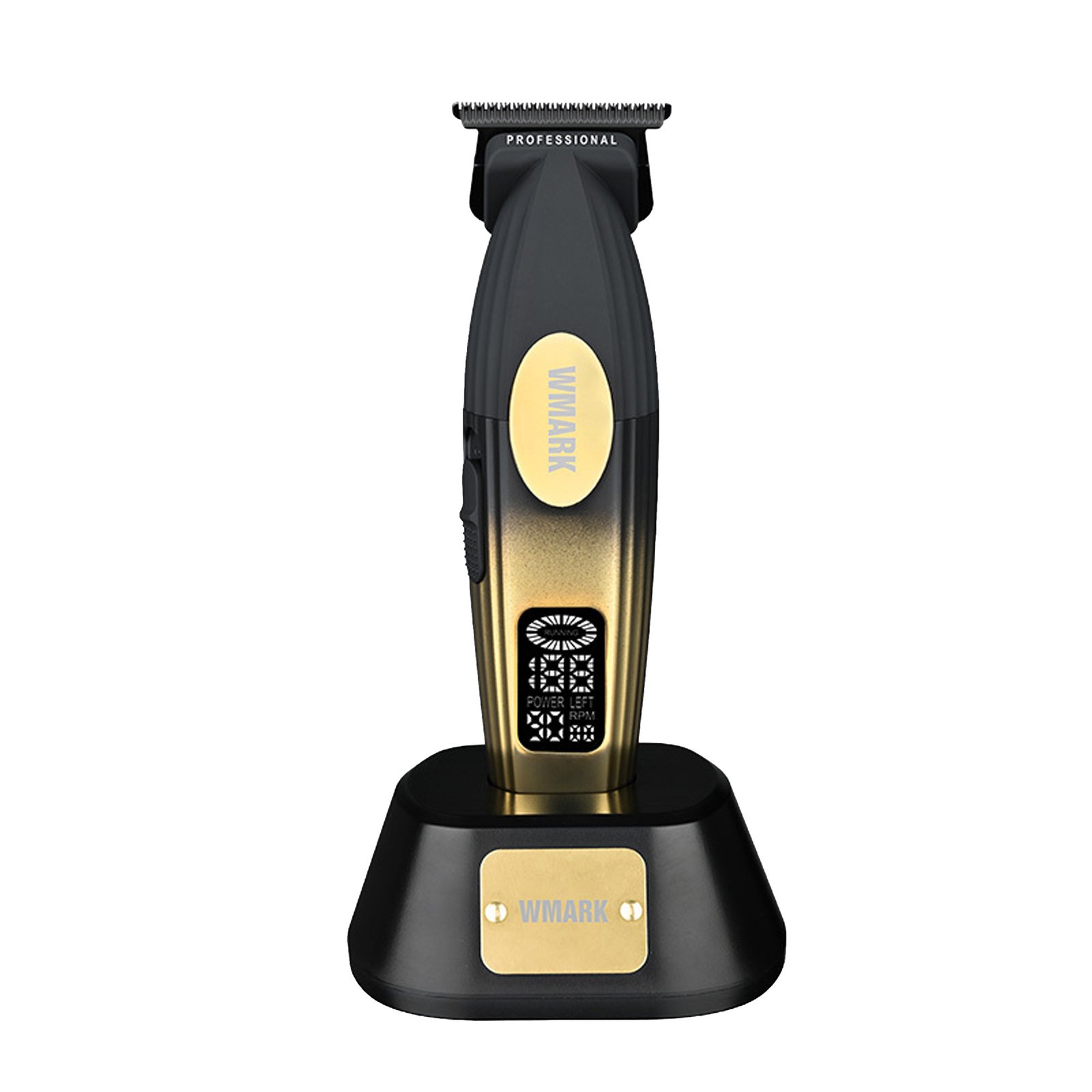 Patillera profesional WMARK NG-8238 de 9000 RPM con cuchilla DLC, pantalla LED y base de carga