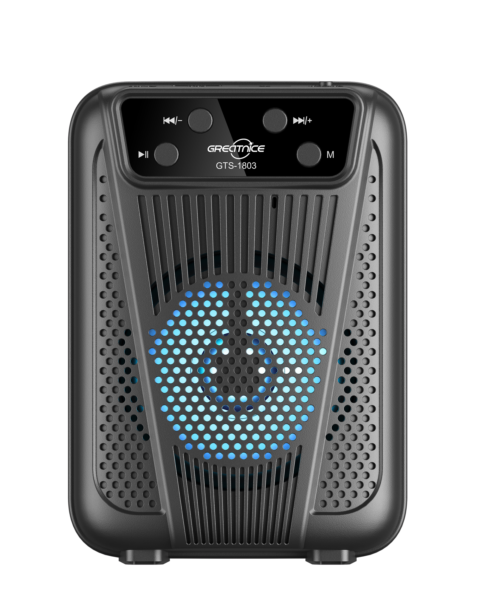 Mini parlante Greatnice GTS-1803 3 pulgadas 5W Bluetooth con luces RGB, FM, USB y TF