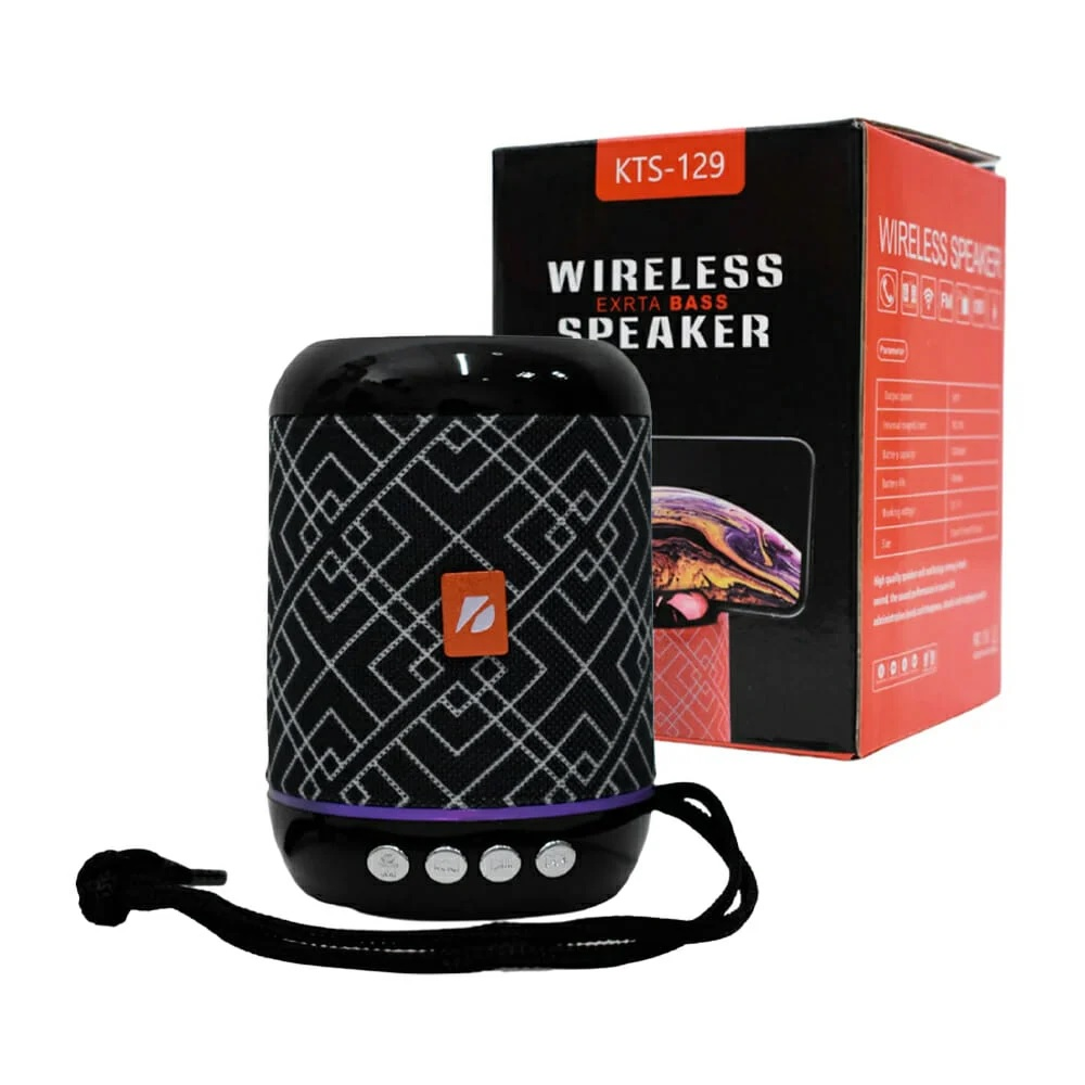 Mini parlante Bluetooth KTS-129 5W con soporte para celular, FM, USB y Micro SD