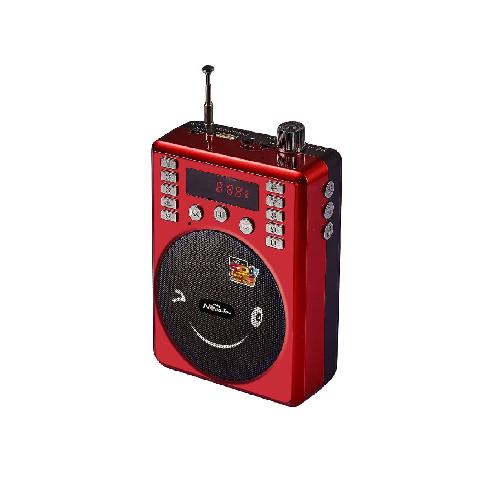 Parlante portátil Nanotec NT-P2441 Bluetooth con megáfono, amplificador de voz y radio