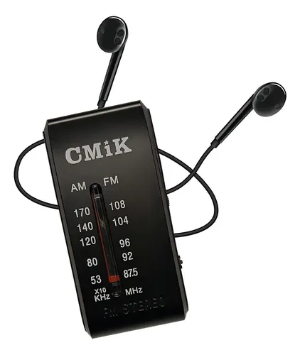 Radio de Bolsillo Portátil AM/FM CMiK MK-971 A Pilas con Auriculares